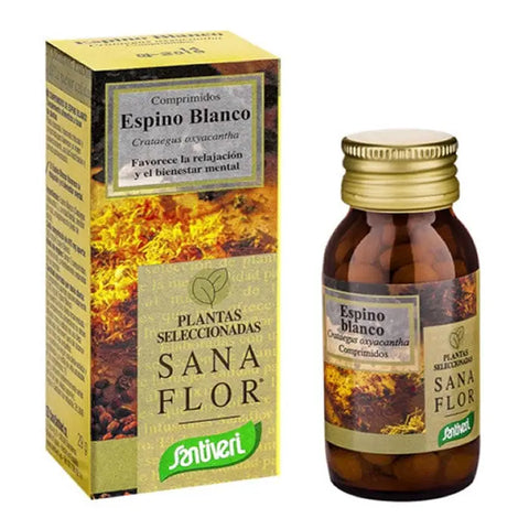 Santiveri Hawthorn plant 70 tablets in a bottle, natural supplement for heart health by Jag Couture London New York