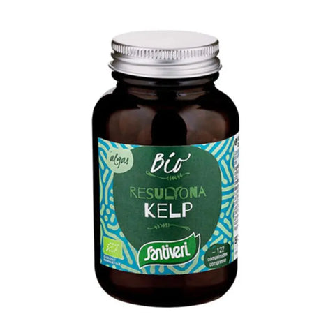 Santiveri Kelp Seaweed Bio tablets by Jag Couture London and New York, showing a bottle of 122 organic seaweed supplement tablets.