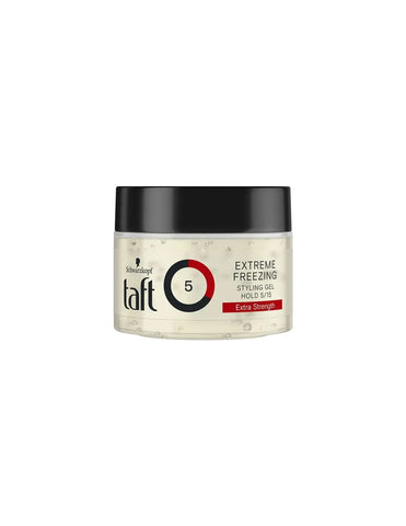 Schwarzkopf Taft Extreme Freezong hair gel in 250ml tube, styling product with strong hold from Jag Couture London New York