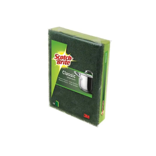 Scotch-Brite Classic Green Fiber Scourer With Sponge 1 Unit Jag Couture London - New York