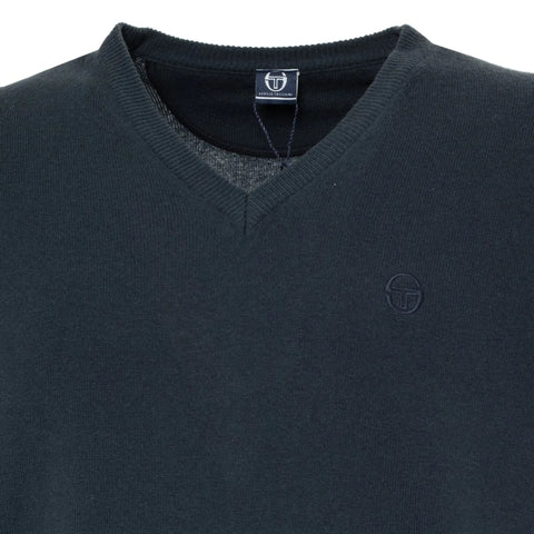 Sergio Tacchini X073_21105-_002N sports jacket by Jag Couture London New York, navy blue with white logo details.