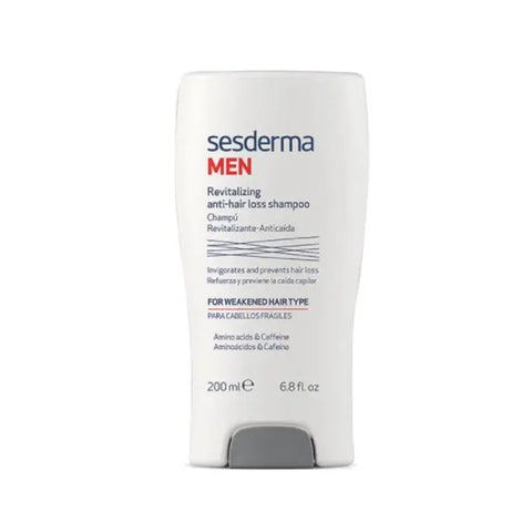 Sesderma Men Anti-Hair Loss Shampoo bottle with label, 250ml, from Jag Couture London New York, designed for men's hair care.