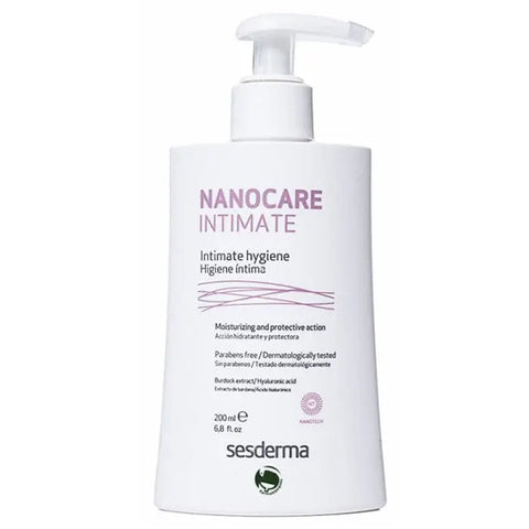 Sesderma Nanocare Intimate Gel in a 200ml pump bottle, gentle skincare product for intimate area, by Jag Couture London New York.
