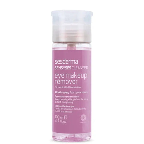 Sesderma Sensyses eye makeup remover in a 100ml bottle, suitable for gentle eye makeup removal, by Jag Couture London New York.