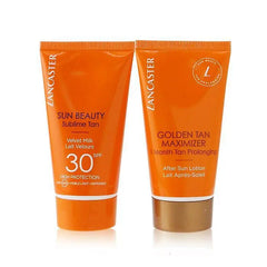 Set Lancaster Sun Beauty V Milk Spf30 50ml A-S Gold Tan Max 50ml Jag Couture London - New York