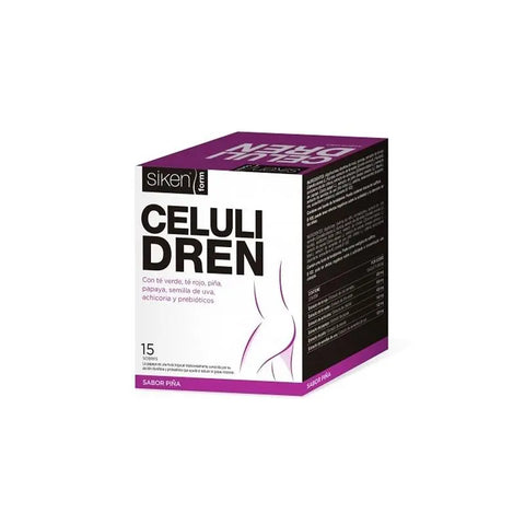 Sikenform Cellulitis-Draining Forte envelopes by Jag Couture London New York, showing the product packaging and 15 envelopes.