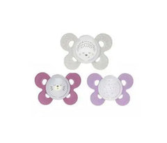Jag Couture London - New York Silicone Pacifier Chicco Physio Comfort Girl 16-36 M 2u