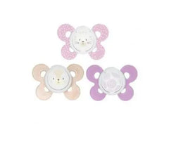 Silicone Pacifier Chicco Physio Comfort Girl 6-16 M 2u Jag Couture London - New York