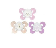 Jag Couture London - New York Silicone Pacifier Chicco Physio Comfort Girl 6-16 M 2u