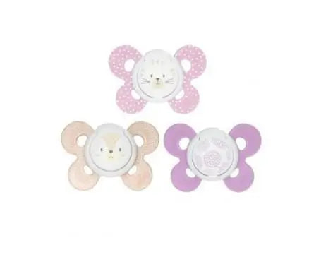 Jag Couture London - New York Silicone Pacifier Chicco Physio Comfort Girl 6-16 M 2u