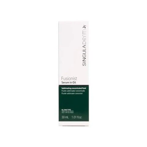 Singuladerm Fusionist Serum in Oil 50ml bottle by Jag Couture London New York, showcasing the elegant packaging.
