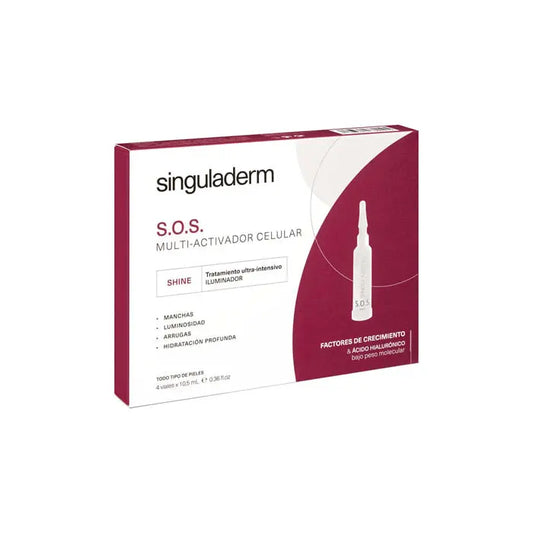 Singuladerm S.O.S. Multi-Activating Cellular Brightening Treatment 4x10,5ml Jag Couture London - New York