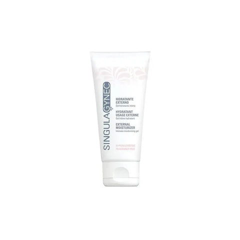 Singuladerm Singulagynec intimate hydrating gel in 30ml tube, external use, with branding label visible on the packaging.