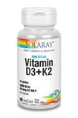 Jag Couture London - New York Solaray Vitamina D3 y K2 60 Vcaps 5000 Ui