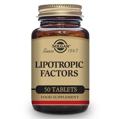 Solgar Lipotropics supplement bottle with 50 tablets, featuring the Jag Couture London - New York branding on the label.