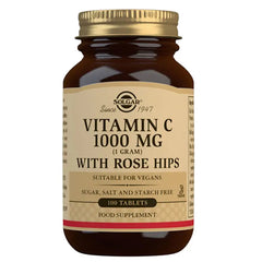 Solgar Vitamin C 1g 100 Tablets with Rose Hip Jag Couture London - New York