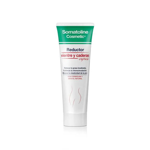 Somatoline Cosmetic Belly & Hips Treatment Criogel 250ml in a clear jar, designed for targeted slimming and firming.
