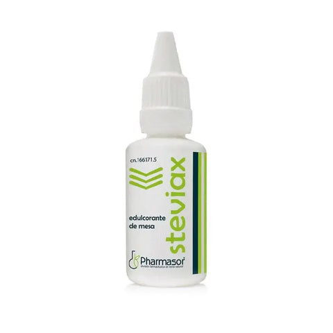 Soria Natural Steviax sweetener drops in a 30ml bottle from Jag Couture London New York on a white background.