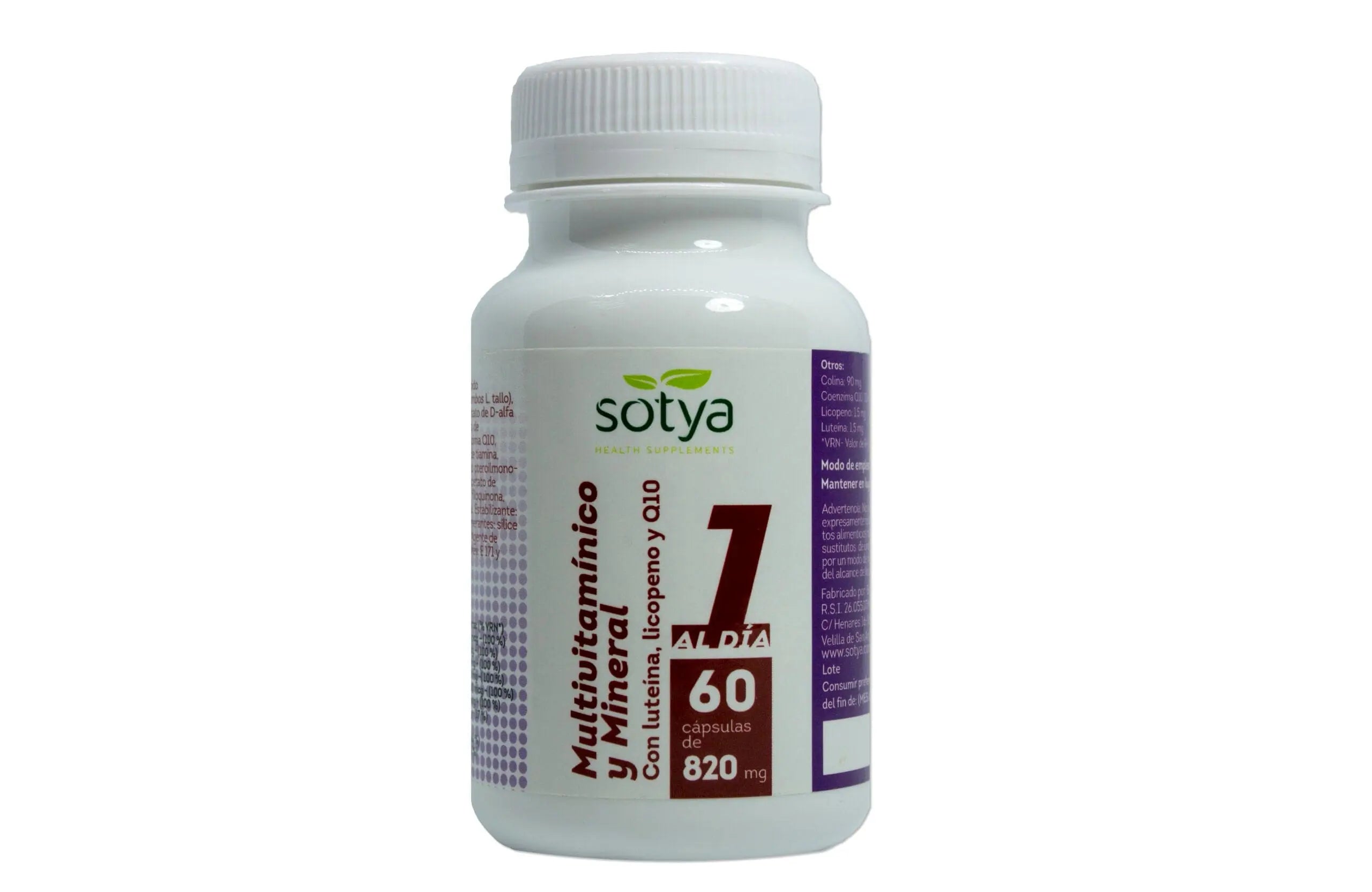 Jag Couture London - New York Sotya Multivitaminico y Mineral 820mg 60 Cap