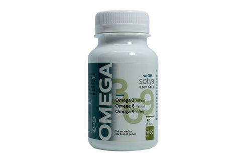 Sotya Omega 3, 6, 9 softgel capsules by Jag Couture London New York, showing a close-up of the Omega supplement bottles.