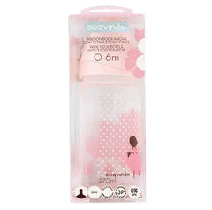 Jag Couture London - New York Suavinex Biberón Boca Ancha 3 Posiciones 270ml Rosa
