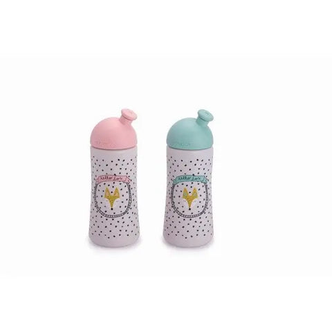 Suavinex Sport 360ml training bottle with a wide spout for 18 months and older, featuring a colorful silicone grip.