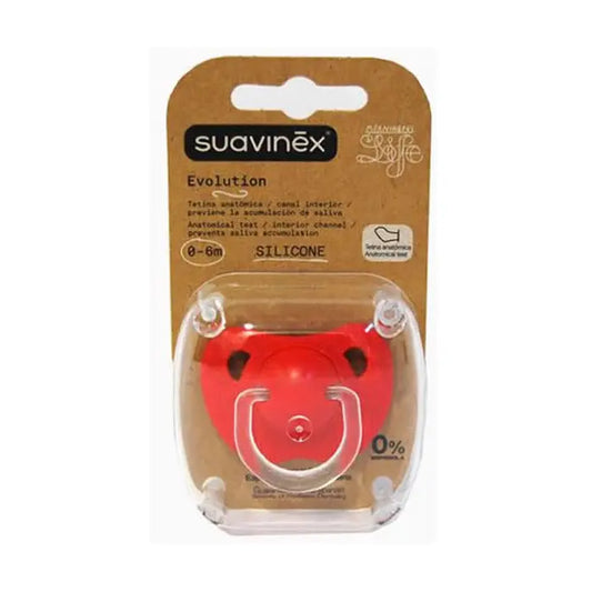 Suavinex  Evolution Anatomical Silicone Teat Soother +6m Jag Couture London - New York