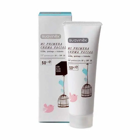 Suavinex My First Facial Cream by Jag Couture London New York, gentle baby skincare cream in a soft jar.