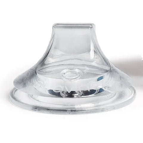 Suavinex™ silicone spill-proof baby bottle nozzle for 6 months and older, designed for easy and mess-free feeding.