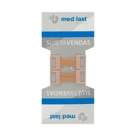 Two Medilast compression bandages by Jag Couture London - New York, shown rolled and ready for use.