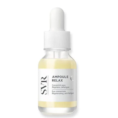Jag Couture London New York Svr Ampoule Relax Eyes Night 15ml, concentrated eye treatment in a sleek glass bottle.