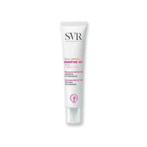 Svr Sensifine AR cream with SPF 50 in a 40ml tube, designed for sensitive skin, by Jag Couture London New York