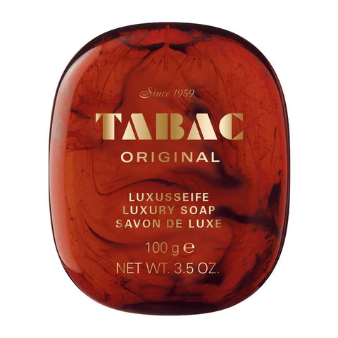 Tabac Original luxury soap by Jag Couture London-New York, 100g, with rich lather and classic masculine scent.
