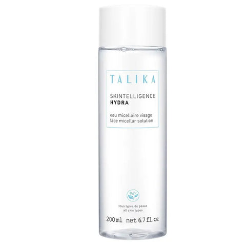 Talika Skintelligence Hydra Moisturising Micellar Solution in a 200ml bottle, suitable for gentle facial cleansing.