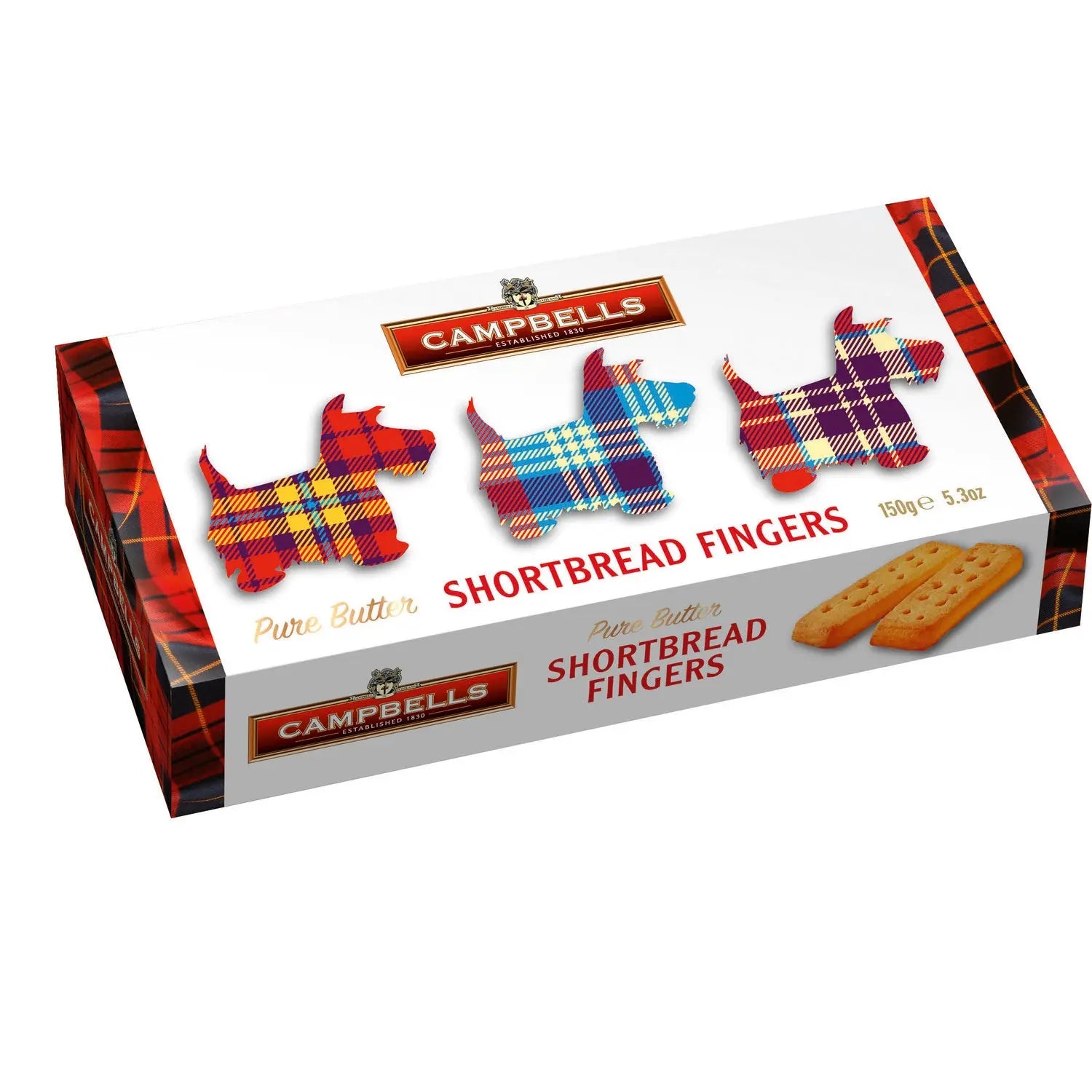 Jag Couture London - New York Tartan dog carton of shortbread fingers - VAT FREE