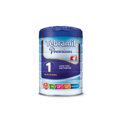 Tebramil Premium 1 infant formula for 0-6 months in an 800g can by Jag Couture London New York.
