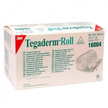 Jag Couture London New York Tegaderm roll, 10cm x 10m, medical transparent adhesive dressing roll, shown in the image.