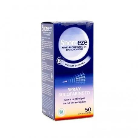 Teva Pharma Snoreeze buccal spray in 23.5ml bottle, used for soothing throat and nasal discomfort, by Jag Couture London New York