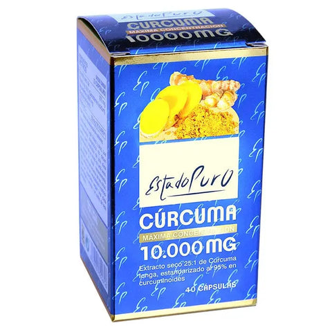 Tongil Estado Puro Curcuma 10,000 Mg capsules by Jag Couture London New York, showing the bottle with label and capsules inside.