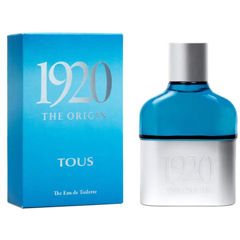 Tous 1920 The Origin Eau De Toilette spray 60ml by Jag Couture London New York, featuring a sleek glass bottle with a minimalist design