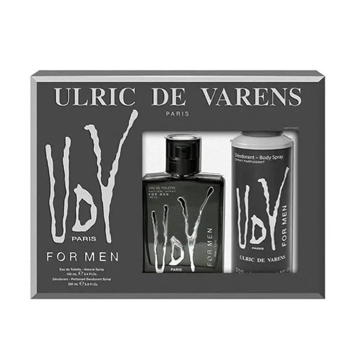 Jag Couture London - New York Ulric De Varens UDV Black For Men Eau De Toilette Spray 100ml Set 2 Pieces