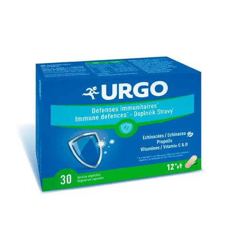 Urgo Defences 30 tablets by Jag Couture London New York, displayed in a blister pack with white and blue packaging.