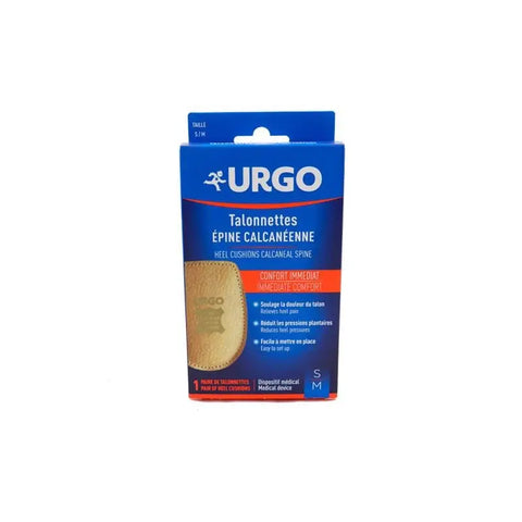 Pair of Urgo Talonnettes Global size S-M by Jag Couture London New York, cushioned heel protectors on a white background.