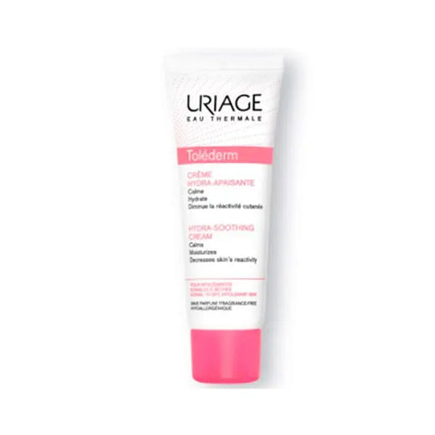 Uriage Tolederm Hydra-Soothing Cream in 50ml jar, featuring a gentle, hydrating formula for sensitive skin, by Jag Couture London New York