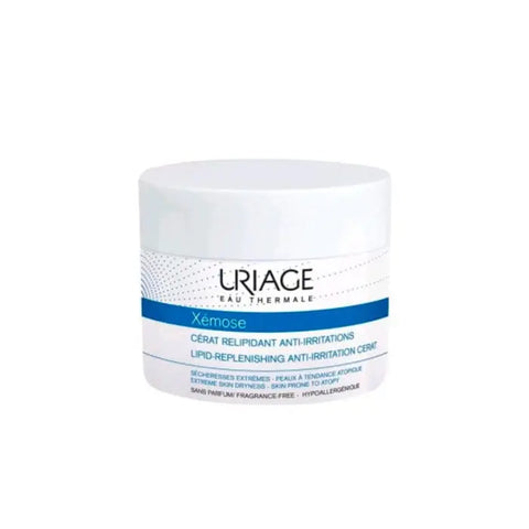 Uriage Xémose Cérat Cream 200ml jar, moisturizing and soothing skincare product from Jag Couture London and New York.