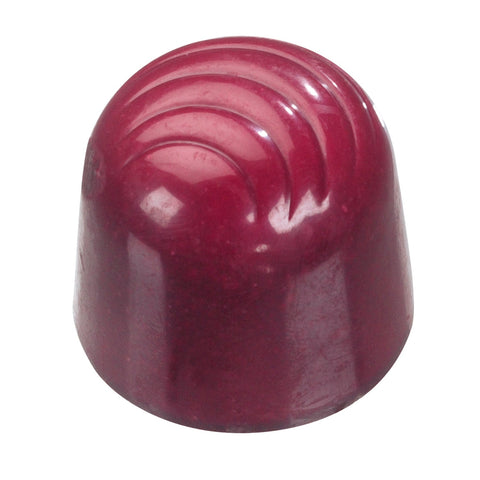 Cranberry Bombe by Jag Couture London with real cranberries and spiced chocolate ganache inside a red chocolate dome, 21g.