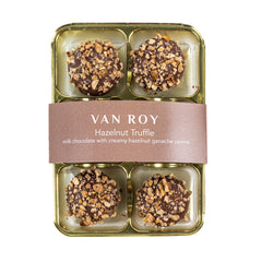 Van Roy 6 pack of hazelnut truffles in cello