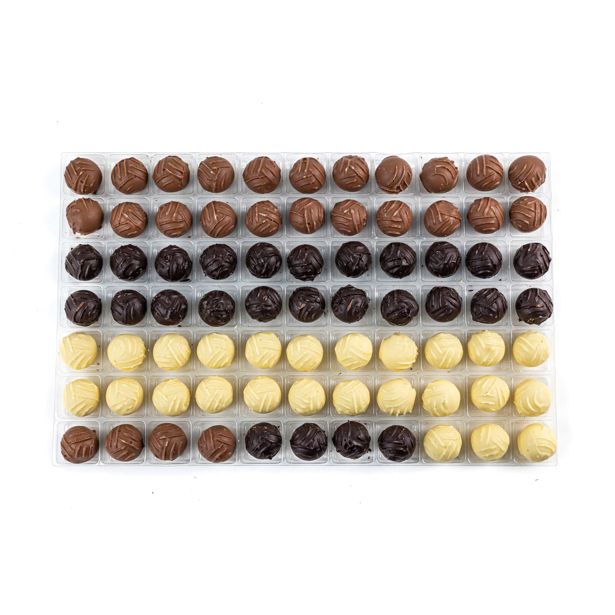 Classic English Truffle Selection - milk, dark and white cream truffles