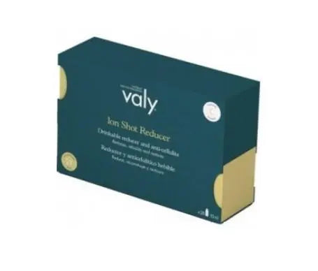 Valy Cosmeticsion Shot Reducer monthly treatment in 28 vials by Jag Couture London New York, showing the product packaging.