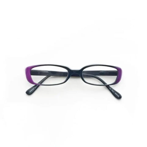 Purple Varisan Varese glasses by Jag Couture London New York, featuring stylish, full-rim frames with clear lenses.